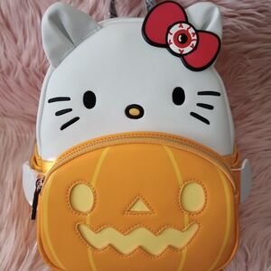 Loungefly Sanrio Hello Kitty Holding Pumpkin Glow Cosplay Mini Backpack